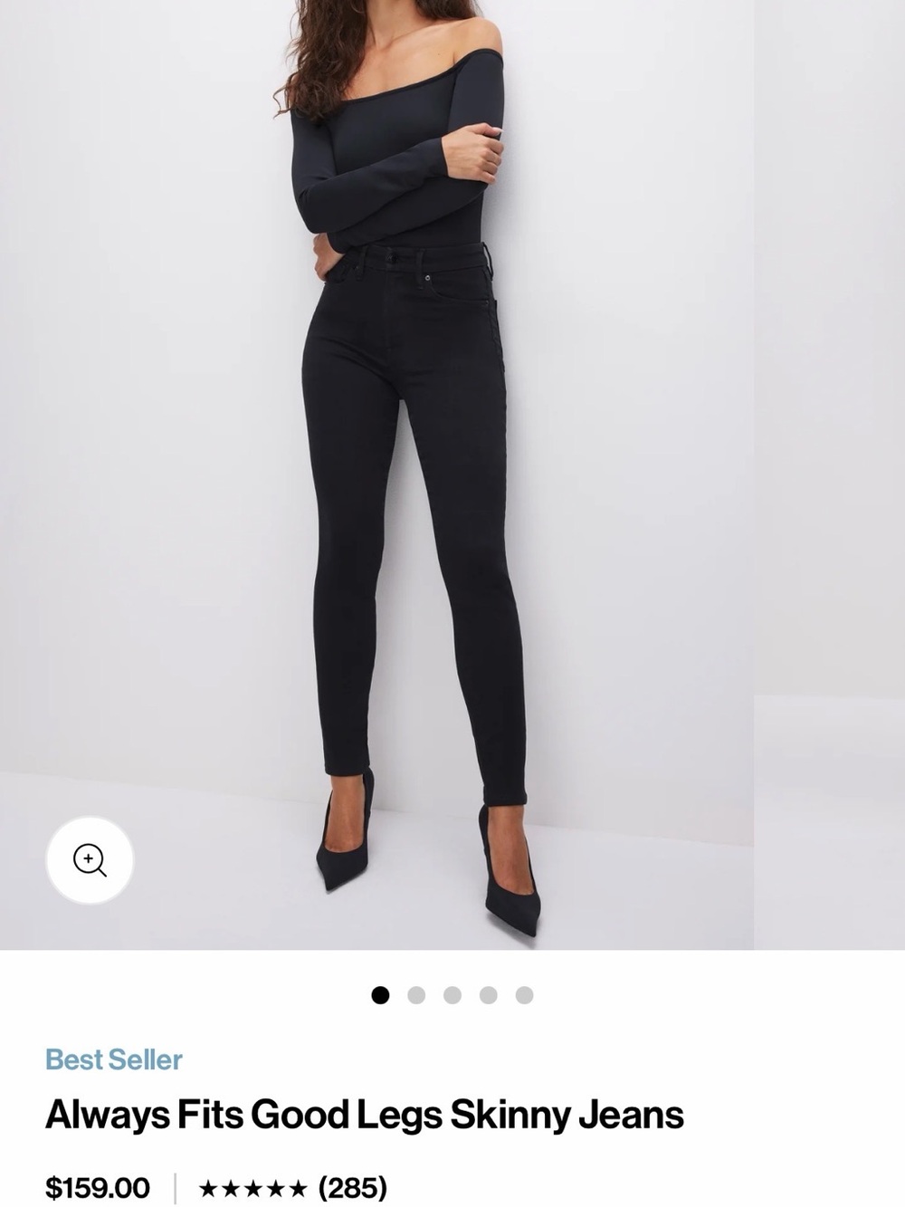 Always Fits Good Legs High-Rise Skinny Jeans-Black Calik denim callab size 6-12